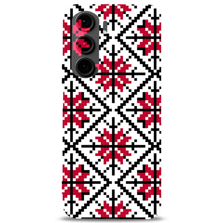 Ukrainian Folk Seamless Pattern Ornament Ethnic Ornament Border Element Traditional Art Samsung Galaxy S24 Plus 6.7 Inch Black TPU UV Case