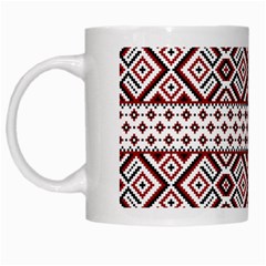 Illustration Of Ukrainian Folk Seamless Pattern Ornament White Mug by Grandong