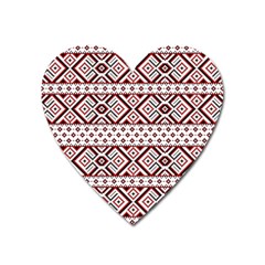 Illustration Of Ukrainian Folk Seamless Pattern Ornament Heart Magnet by Grandong