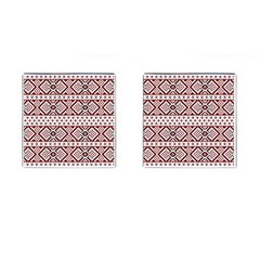 Illustration Of Ukrainian Folk Seamless Pattern Ornament Cufflinks (square) by Grandong