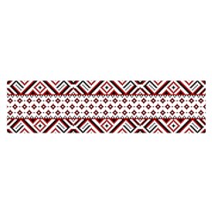 Illustration Of Ukrainian Folk Seamless Pattern Ornament Oblong Satin Scarf (16  X 60 ) by Grandong