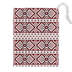 Illustration Of Ukrainian Folk Seamless Pattern Ornament Drawstring Pouch (4xl) by Grandong