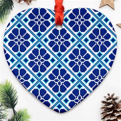 Illustration Of Ukrainian Folk Seamless Pattern Ornament Ethnic Ornament Heart Ornament (two Sides)