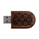 Illustration Of Ukrainian Folk Seamless Pattern Ornament Ethnic Ornament Wood Oval USB Flash Drive USB