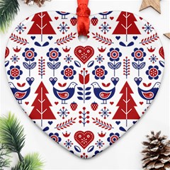 Scandinavian Folk Seamless Pattern Ornament (heart)