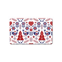 Scandinavian Folk Seamless Pattern Magnet (name Card) by Grandong