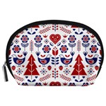 Scandinavian Folk Seamless Pattern Accessory Pouch (Large) Front