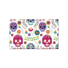 Mexican Floral With Skull Seamless Pattern Sticker Rectangular (10 Pack) by Grandong