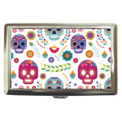 Mexican Floral With Skull Seamless Pattern Cigarette Money Case by Grandong