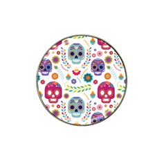 Mexican Floral With Skull Seamless Pattern Hat Clip Ball Marker (10 Pack) by Grandong