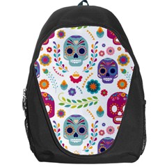 Mexican Floral With Skull Seamless Pattern Backpack Bag by Grandong