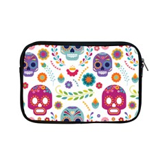 Mexican Floral With Skull Seamless Pattern Apple Ipad Mini Zipper Cases by Grandong