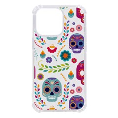 Mexican Floral With Skull Seamless Pattern Iphone 13 Pro Tpu Uv Print Case by Grandong