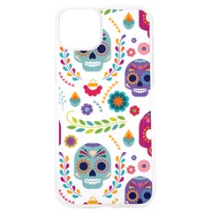 Mexican Floral With Skull Seamless Pattern Iphone 15 Pro Tpu Uv Print Case by Grandong