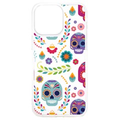 Mexican Floral With Skull Seamless Pattern Iphone 15 Pro Max Tpu Uv Print Case