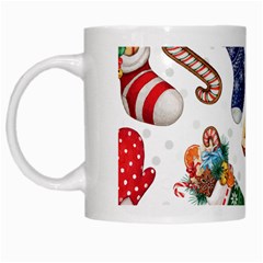 Christmas Socks Gloves Candy Cane Stocking Seamless White Mug