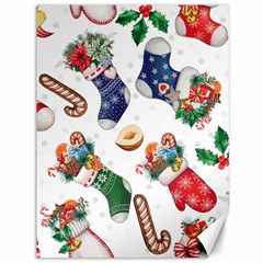 Christmas Socks Gloves Candy Cane Stocking Seamless Canvas 36  X 48 