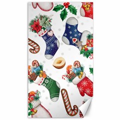 Christmas Socks Gloves Candy Cane Stocking Seamless Canvas 40  X 72 