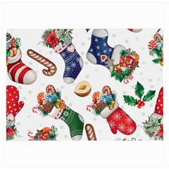 Christmas Socks Gloves Candy Cane Stocking Seamless Large Glasses Cloth (2 Sides)