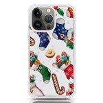 Christmas Socks Gloves Candy Cane Stocking Seamless iPhone 13 Pro TPU UV Print Case Front