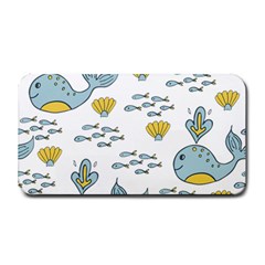 Whale Cartoon Whale Seamless Cartoon Character Animals Leaf Medium Bar Mat by Grandong