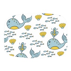 Whale Cartoon Whale Seamless Cartoon Character Animals Leaf Mini Square Pill Box by Grandong