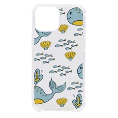 Whale Cartoon Whale Seamless Cartoon Character Animals Leaf Iphone 13 Mini Tpu Uv Print Case by Grandong