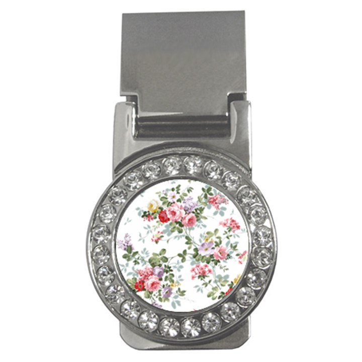 Floral Elements Peony Chinese Rose Money Clips (CZ) 