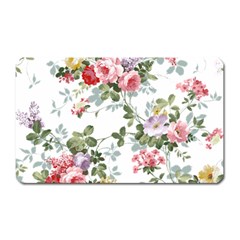 Floral Elements Peony Chinese Rose Magnet (rectangular)