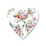 Floral Elements Peony Chinese Rose Heart Magnet Front