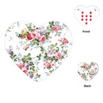 Floral Elements Peony Chinese Rose Playing Cards Single Design (Heart) Front