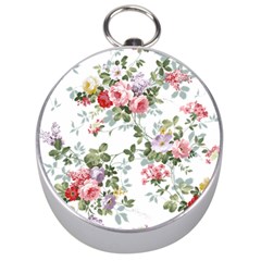 Floral Elements Peony Chinese Rose Silver Compasses