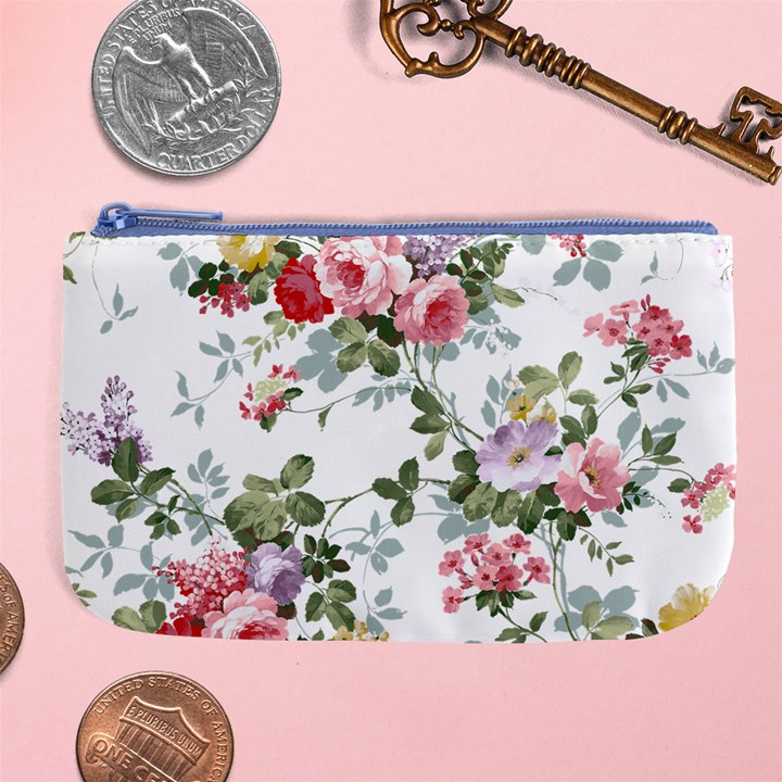 Floral Elements Peony Chinese Rose Large Coin Purse