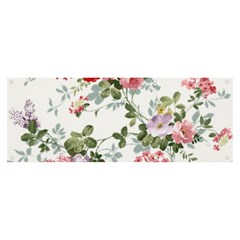 Floral Elements Peony Chinese Rose Banner And Sign 8  X 3 