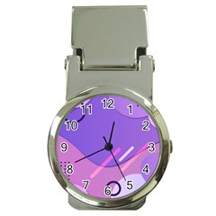 Colorful Labstract Wallpaper Theme Money Clip Watches