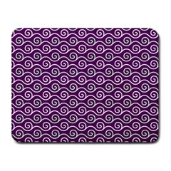 Violet White Pattern Small Mousepad