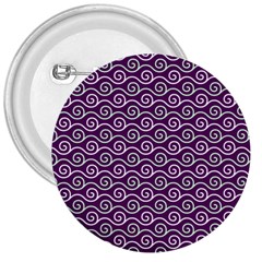 Violet White Pattern 3  Buttons