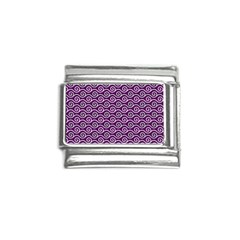 Violet White Pattern Italian Charm (9mm)