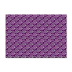 Violet White Pattern Sticker A4 (10 Pack)