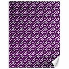 Violet White Pattern Canvas 18  X 24  by ytdream