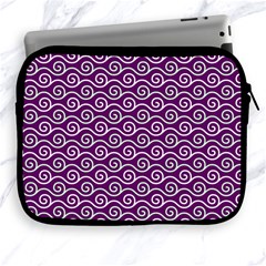 Violet White Pattern Apple Ipad 2/3/4 Zipper Cases by ytdream