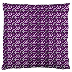 Violet White Pattern Large Premium Plush Fleece Cushion Case (two Sides) by ytdream