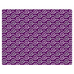 Violet White Pattern Two Sides Premium Plush Fleece Blanket (teen Size) by ytdream