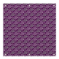 Violet White Pattern Banner And Sign 4  X 4  by ytdream