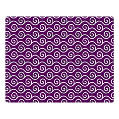 Violet White Pattern Premium Plush Fleece Blanket (large)