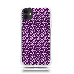 Violet White Pattern Iphone 11 Tpu Uv Print Case by ytdream