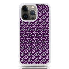 Violet White Pattern Iphone 13 Pro Tpu Uv Print Case by ytdream