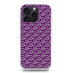 Violet White Pattern Iphone 15 Pro Tpu Uv Print Case by ytdream