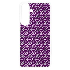 Violet White Pattern Samsung Galaxy S24 6 2 Inch Tpu Uv Case by ytdream