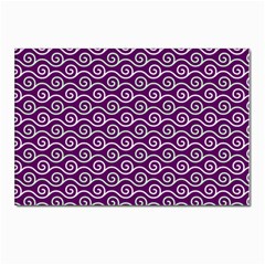 Violet White Pattern Postcard 4 x 6  (pkg Of 10) by ytdream